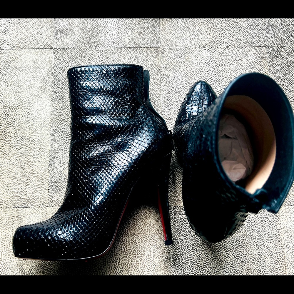 Authentic snake skin boots